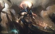 Promo art of a League of Legends champion.